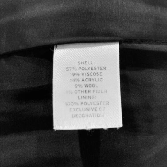 Halogen Skirt Women's Sz 10 Career Tweed Pencil Monochrome Back Exposed Zipper - Picture 4 of 7